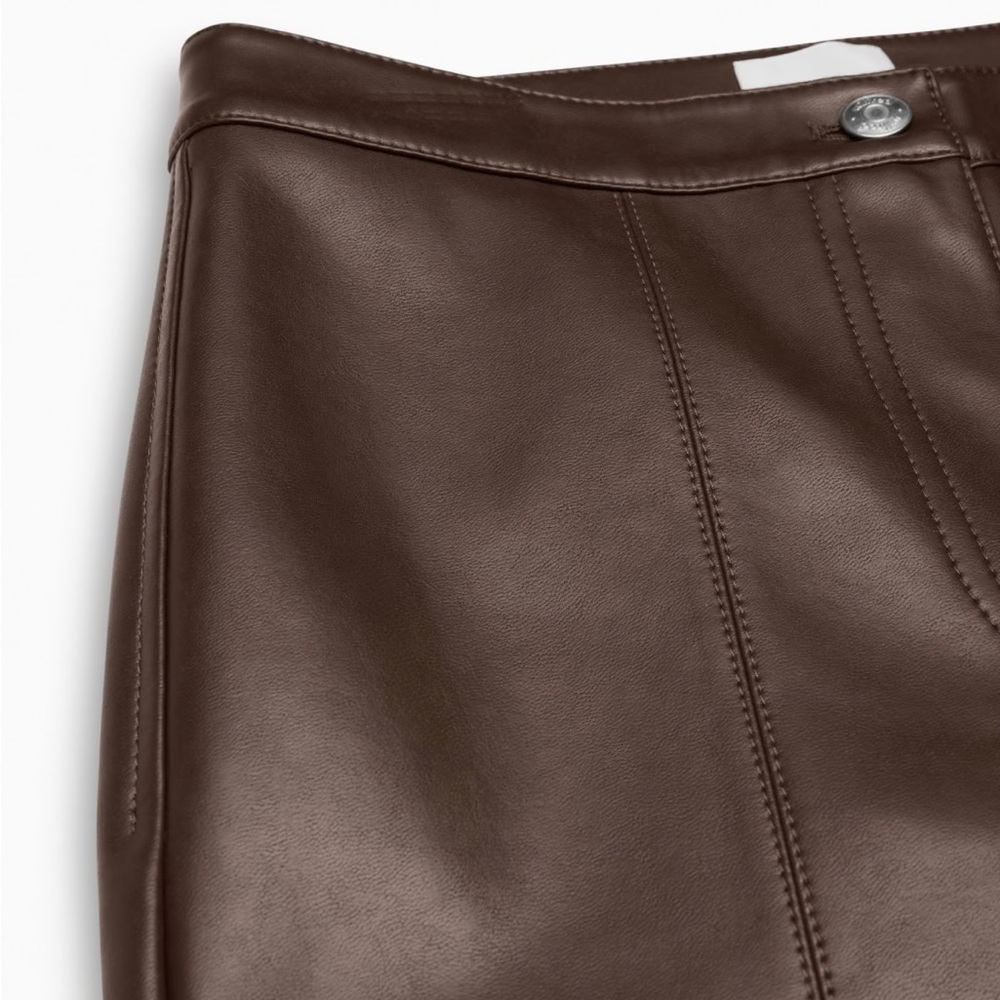 NWT Wilfred 2 Aritzia Fabian Pants in Mocha Brown - Picture 2 of 14